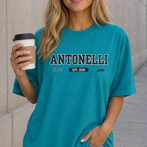 Kimi Antonelli Logo T Shirt (Unisex) | Mercedes F1 Inspired, Mercedes racing, F1 fan gift, Andrea Kimi Antonelli merch, Petronas F1 team image 2