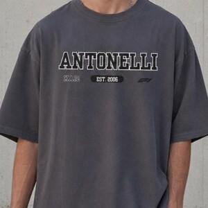 Kimi Antonelli Logo T Shirt (Unisex) | Mercedes F1 Inspired, Mercedes racing, F1 fan gift, Andrea Kimi Antonelli merch, Petronas F1 team image 1