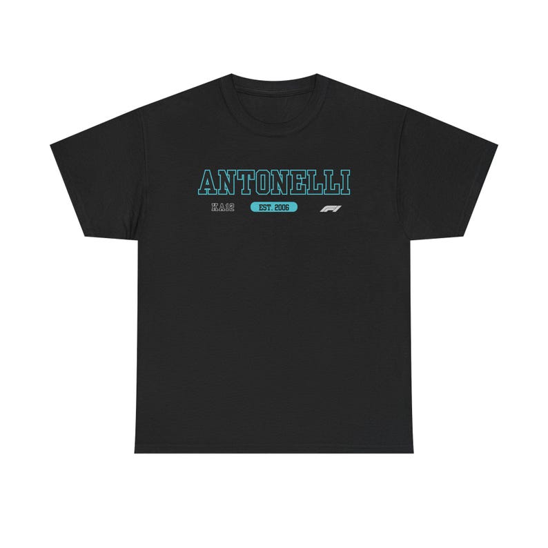 Kimi Antonelli Logo T Shirt (Unisex) | Mercedes F1 Inspired, Mercedes racing, F1 fan gift, Andrea Kimi Antonelli merch, Petronas F1 team image 4