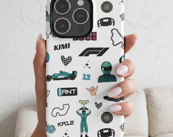 Kimi Antonelli phone case, Antonelli merch, Mercedes F1 inspired, F1 phone case, George Russell