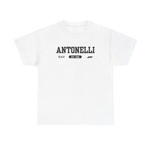 Kimi Antonelli Logo T Shirt (Unisex) | Mercedes F1 Inspired, Mercedes racing, F1 fan gift, Andrea Kimi Antonelli merch, Petronas F1 team image 3