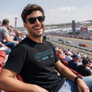 Kimi Antonelli Logo T Shirt (Unisex) | Mercedes F1 Inspired, Mercedes racing, F1 fan gift, Andrea Kimi Antonelli merch, Petronas F1 team image 7