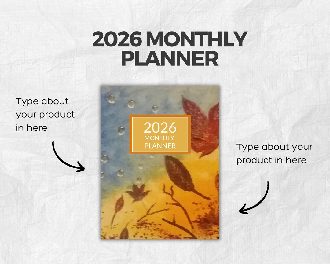 Acrylic Painting the Intuitive Way Monthly Planner 2026 | 2026 Monthly Planner | Blue & Yellow ...