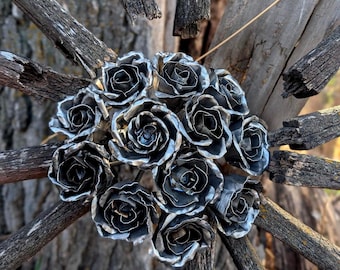 Handcrafted metal flowers