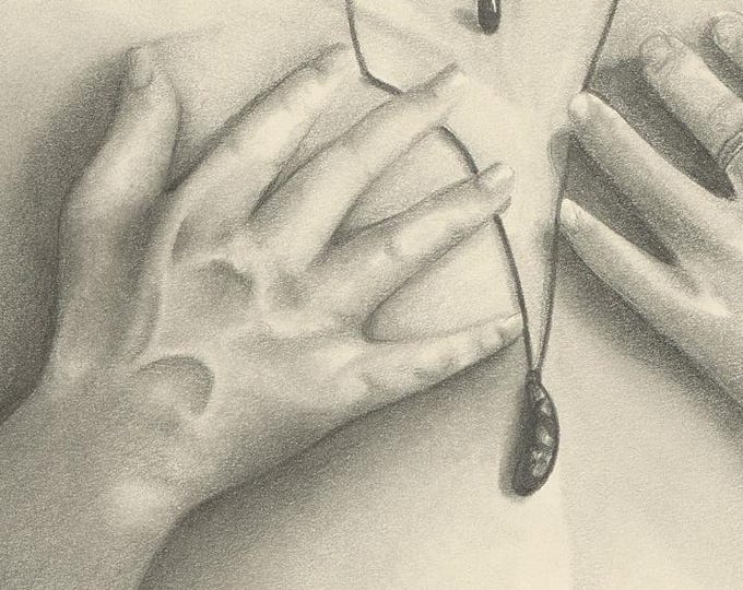 Intimate Form – 11x14 Graphite Nude Figure Drawing | Original & Fine Art Prints