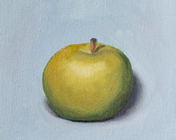 Apple Study – Original 8x10 Oil Painting | Realistic Color Study | Available Framed or Unframed