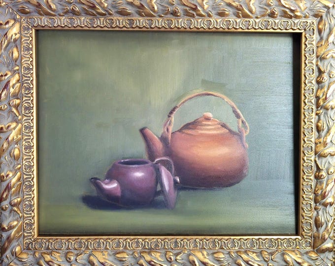 Warm Earth Still Life – Original Oil Painting on Board (11x14 inches)