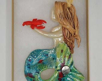 Golden blonde mermaid ornament