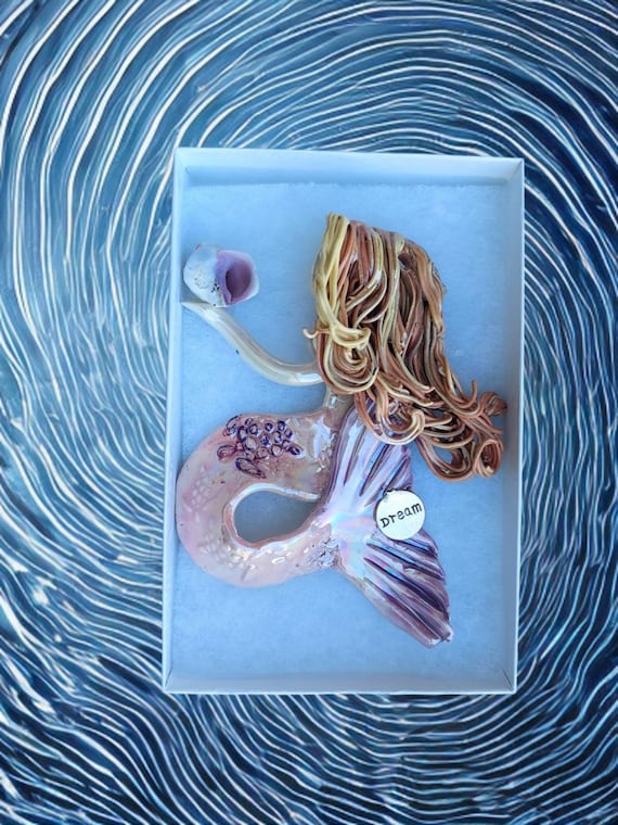 Golden blonde mermaid ornament