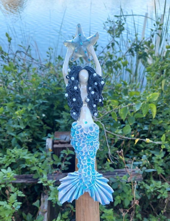 Black beauty mermaid tree topper