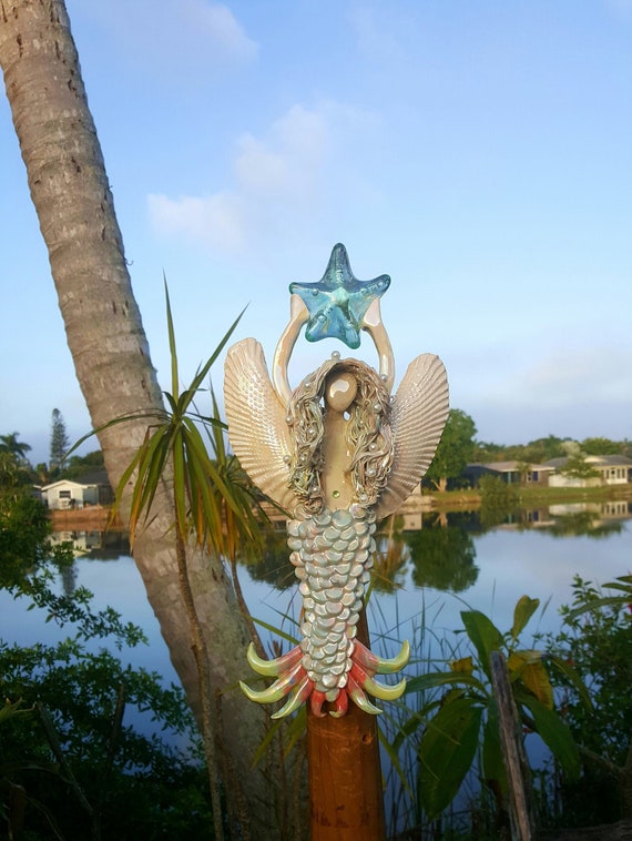 Rainbow Angel Mermaid Tree Topper
