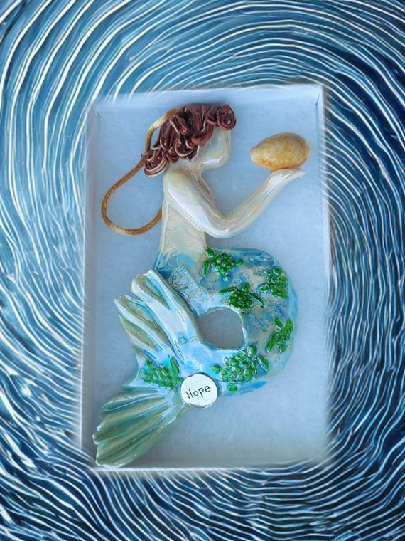 Golden blonde merman ornament