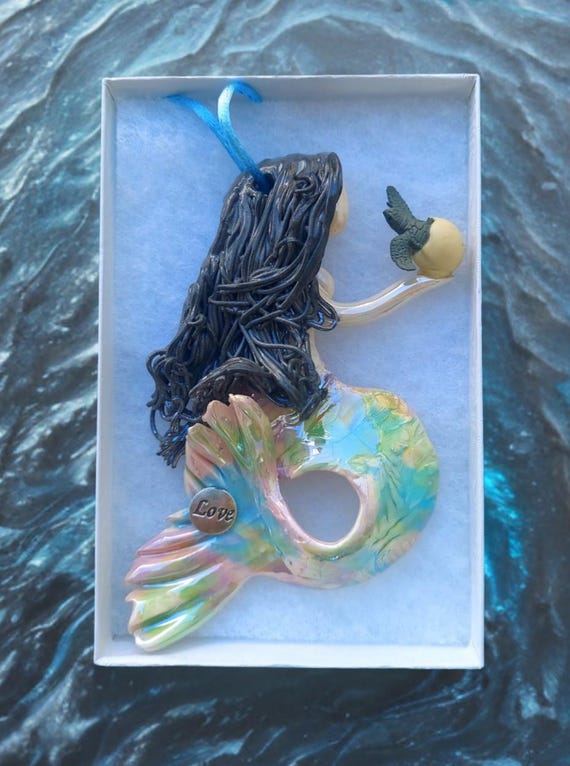 Mother of pearl mermaid ornament