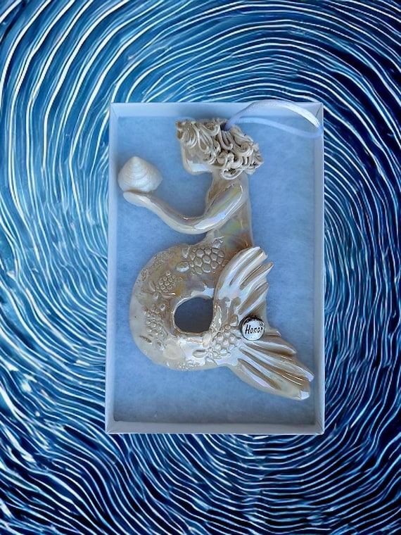 Mother of pearl merman ornament