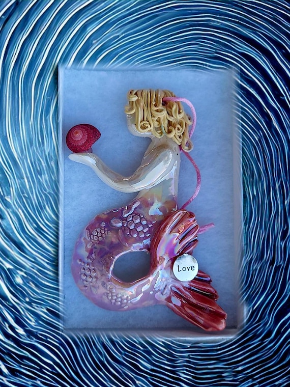 Golden blonde merman ornament