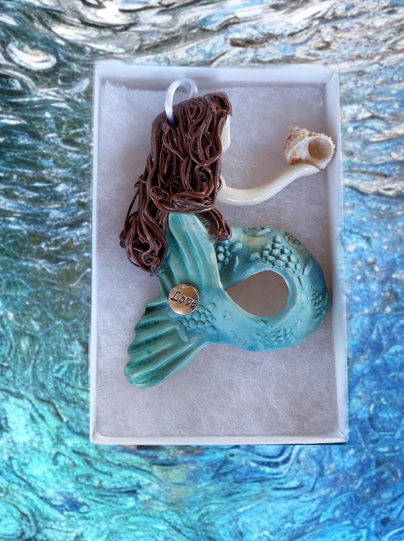 Mother of pearl mermaid ornament
