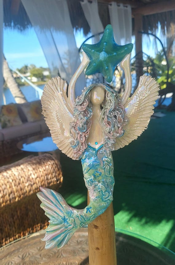 Rainbow Mer-Angel with Starfish