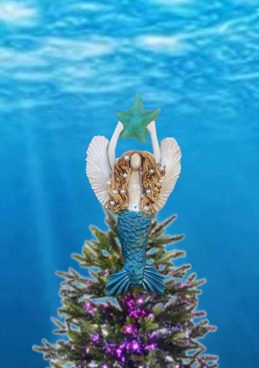 Merman Angel Tree Topper Merangel Tree Topper. - Etsy