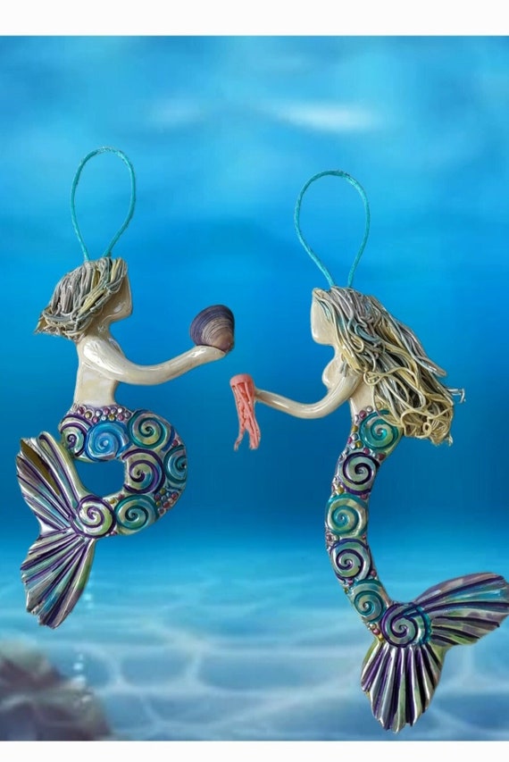 Merman and Mermaid ornaments