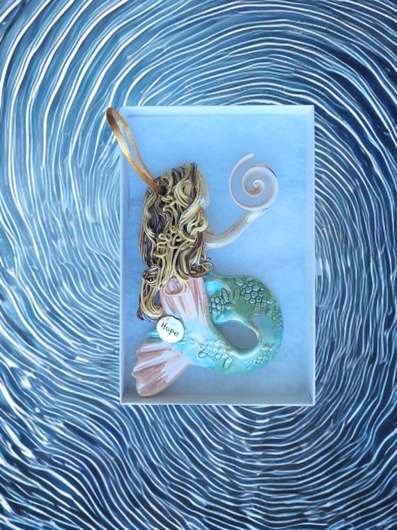 Golden blonde mermaid ornament