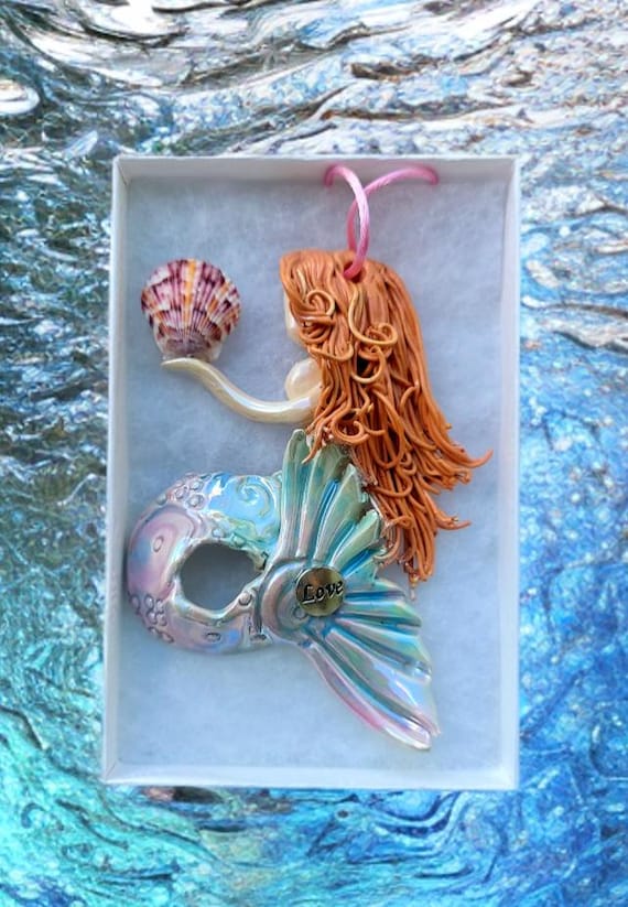 Mother of pearl mermaid ornament