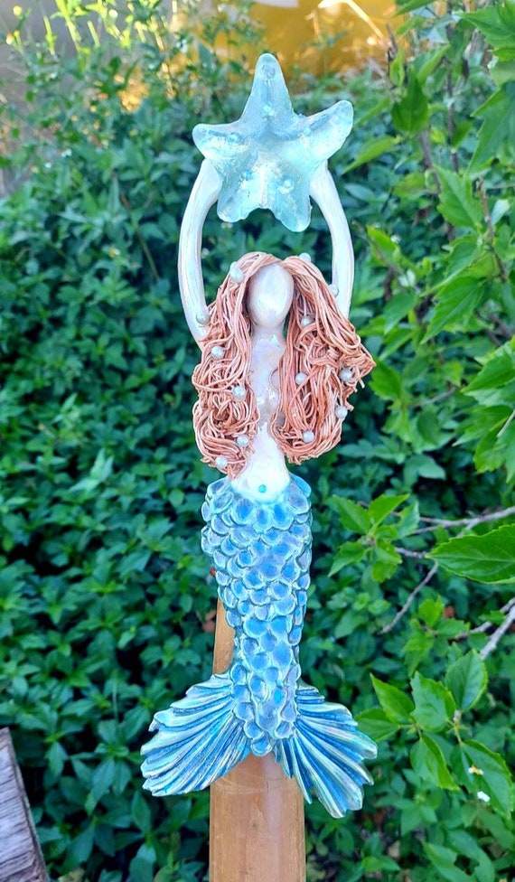 Strawberry blonde mermaid tree topper