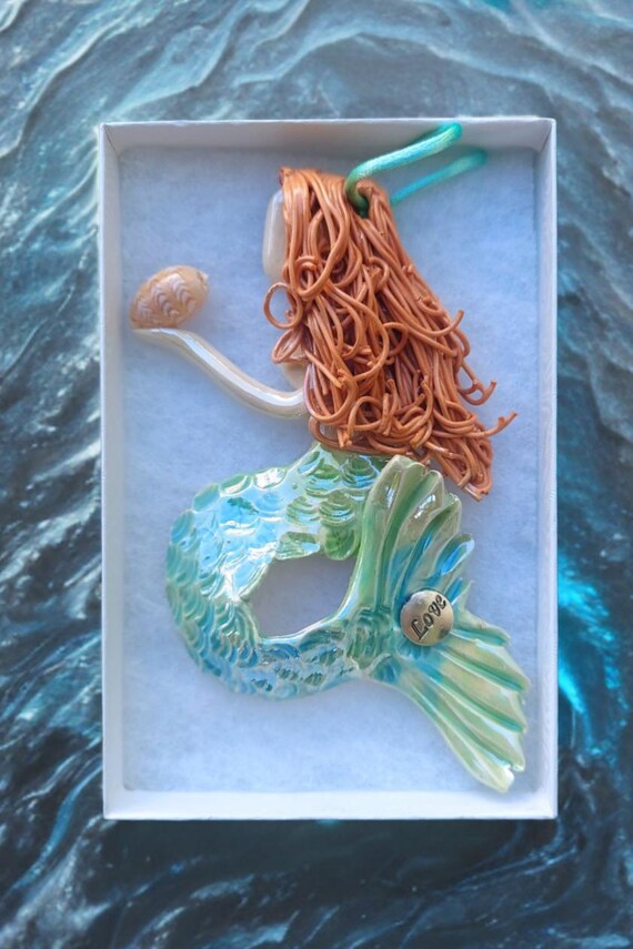 Mother of pearl mermaid ornament