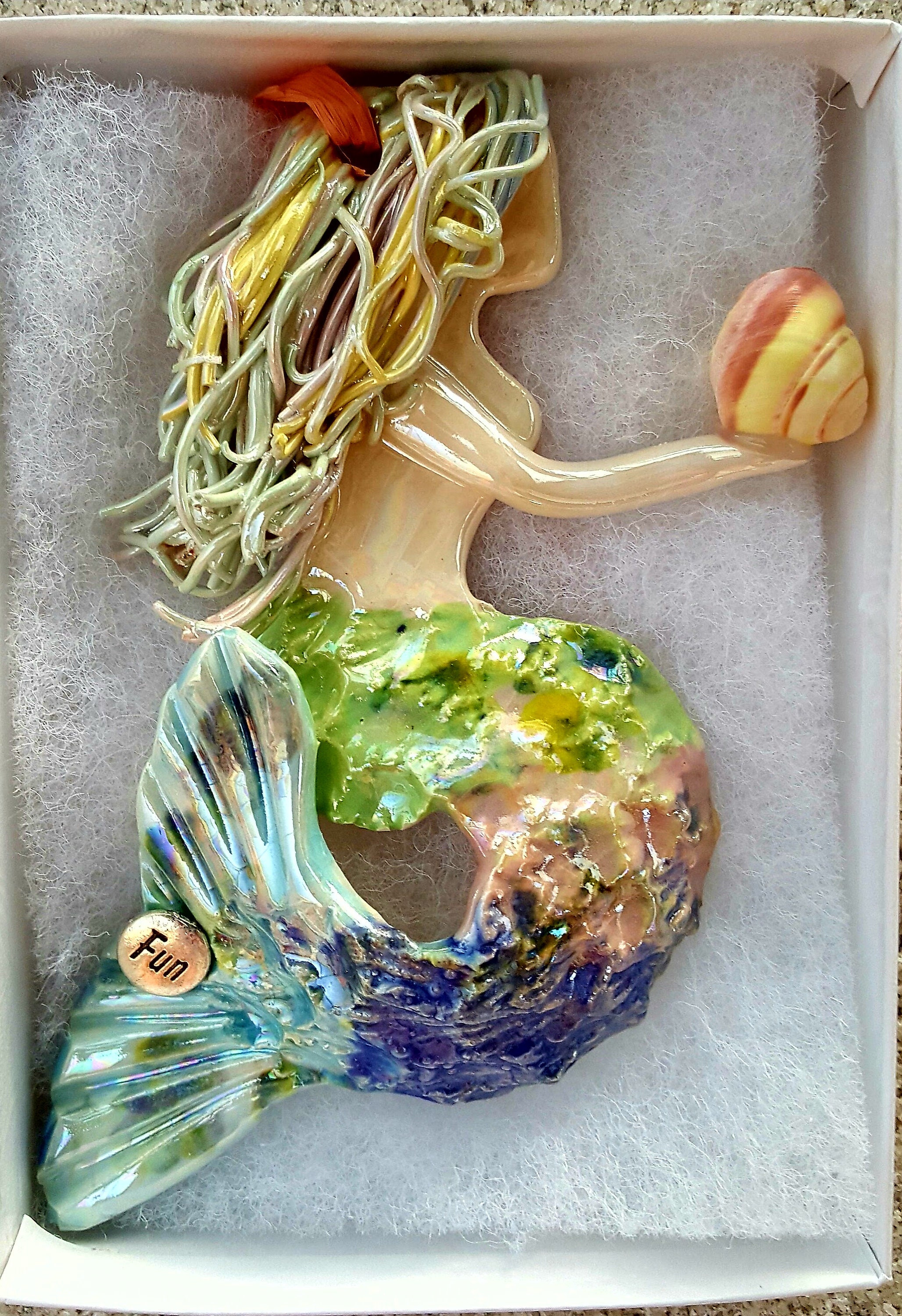 Inspiration Rainbow mermaid ornament