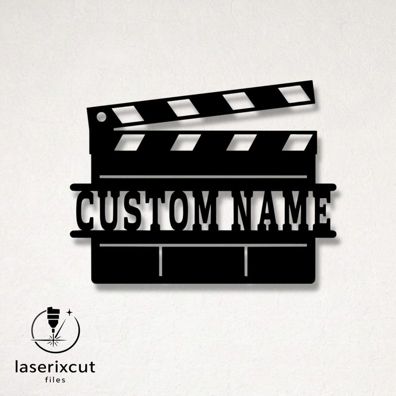 Custom Clapper Board Customizable Clapperboard Silhouette –laser Cut File for Glowforge ...
