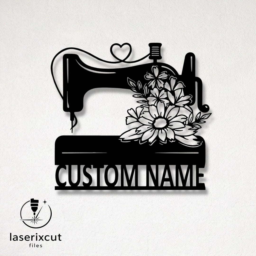 Sewing Machine Dxf Custom Sewing Machine Sign - Svg Dxf AI Pdf Cdr EPS - Laser Cut CNC ...