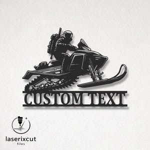 Custom Snowmobile Svg Custom Sled Name Sign, Winter Sport Laser Cut File, Cnc Wall Art Dxf, Snow Machine Vector