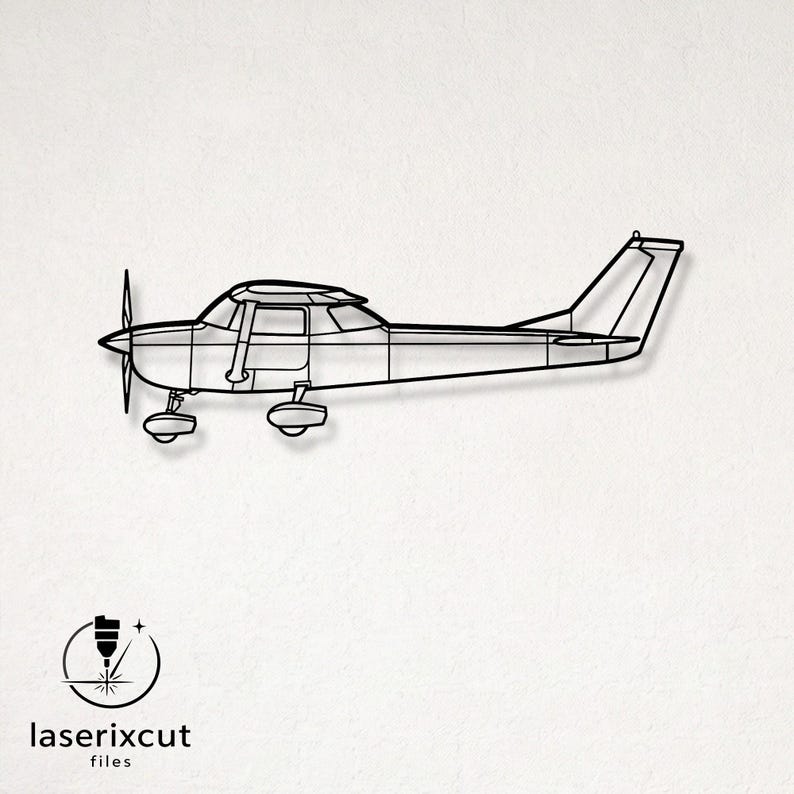Cessna 150 Airplane Silhouette Laser Cut Vector – SVG, DXF, Ai, Pdf ...