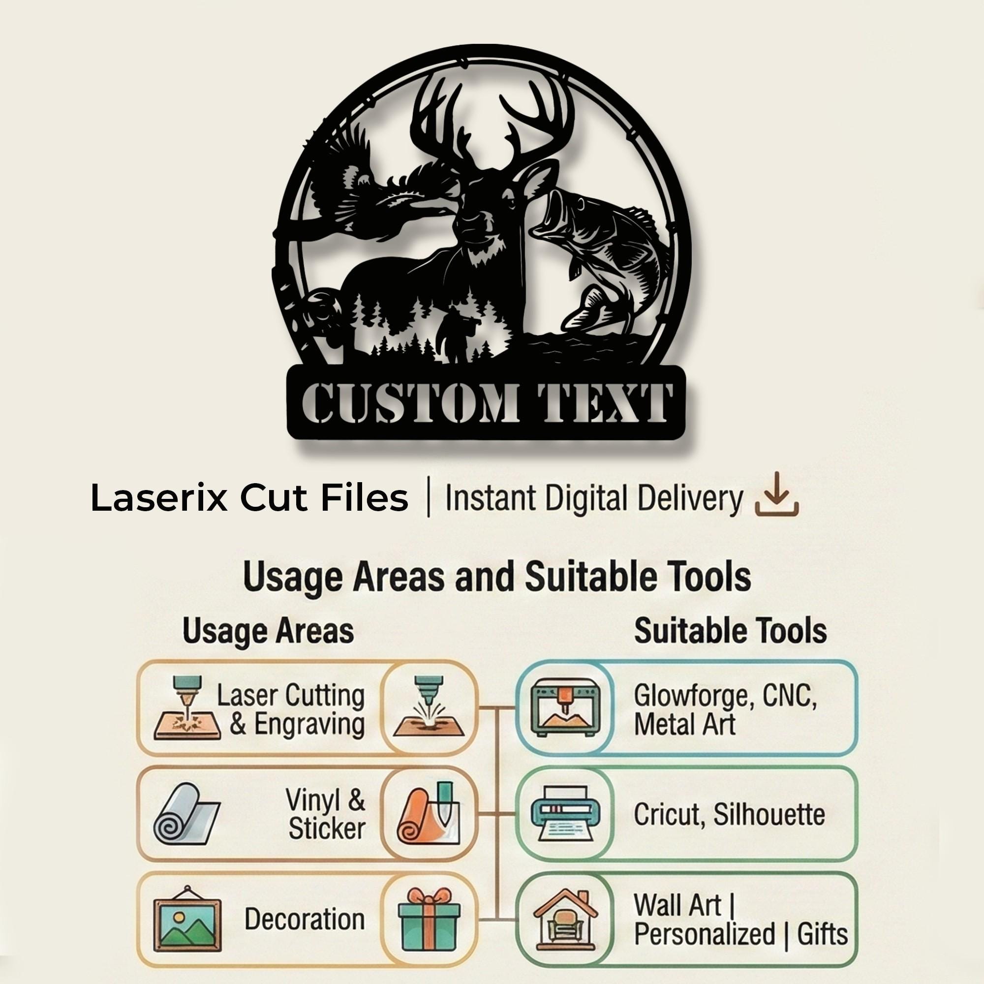 Custom Hunting Sign - Svg Dxf AI Pdf Cdr EPS - Laser Cut CNC Router ...