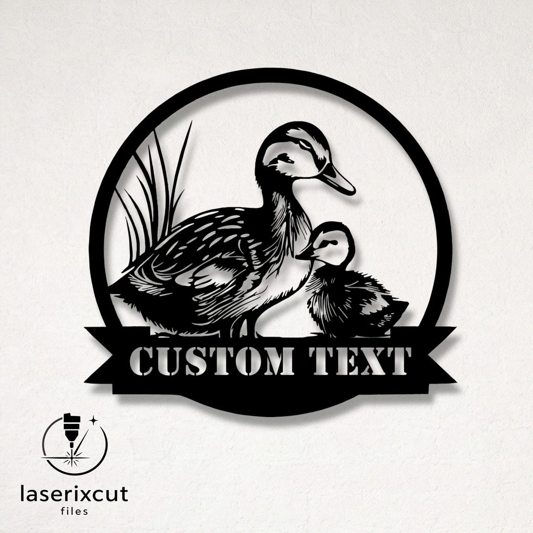 Customizable Duck and Duckling SVG Laser Cut File – Glowforge, Cricut ...