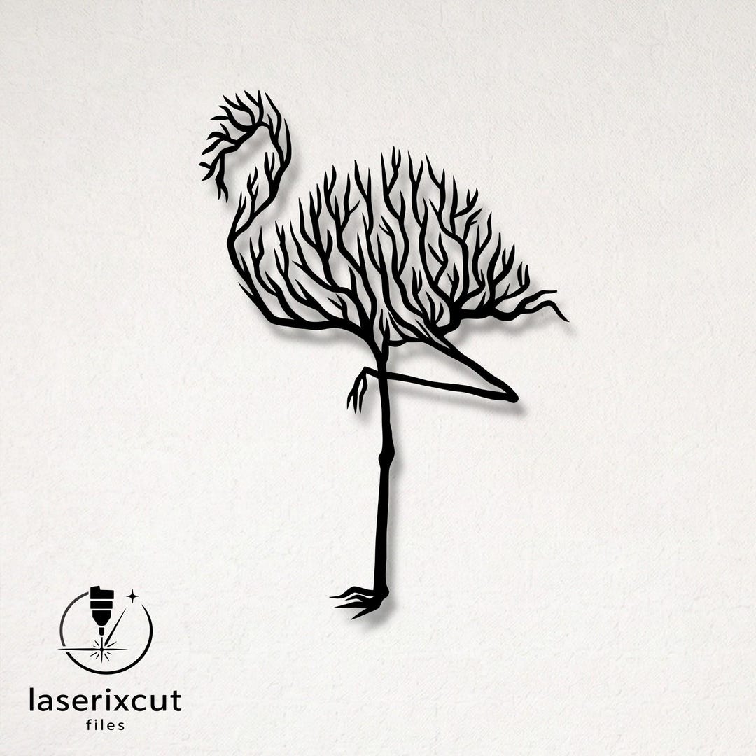 Tree Branch Flamingo Silhouette Vector Design – Digital Instant ...