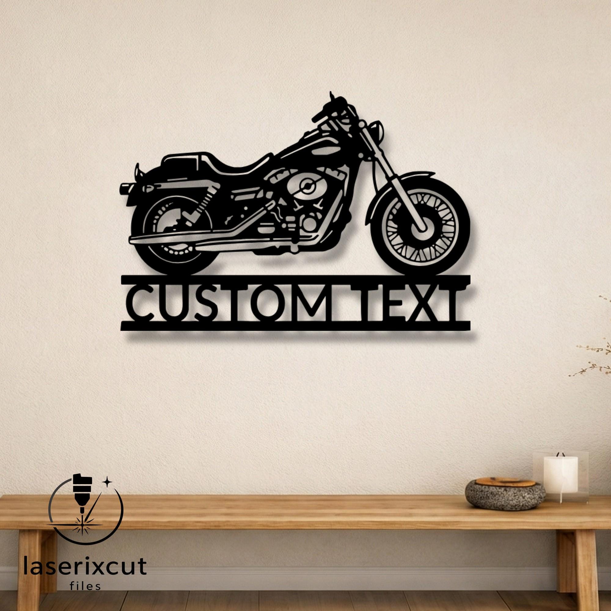 Custom Motorcycle Sign - Svg Dxf AI Pdf Cdr EPS - Laser Cut CNC Router ...
