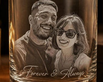 Gepersonaliseerde foto gegraveerde whiskyglazen, cadeau op maat fotoglas, aandenken familiehuisdier