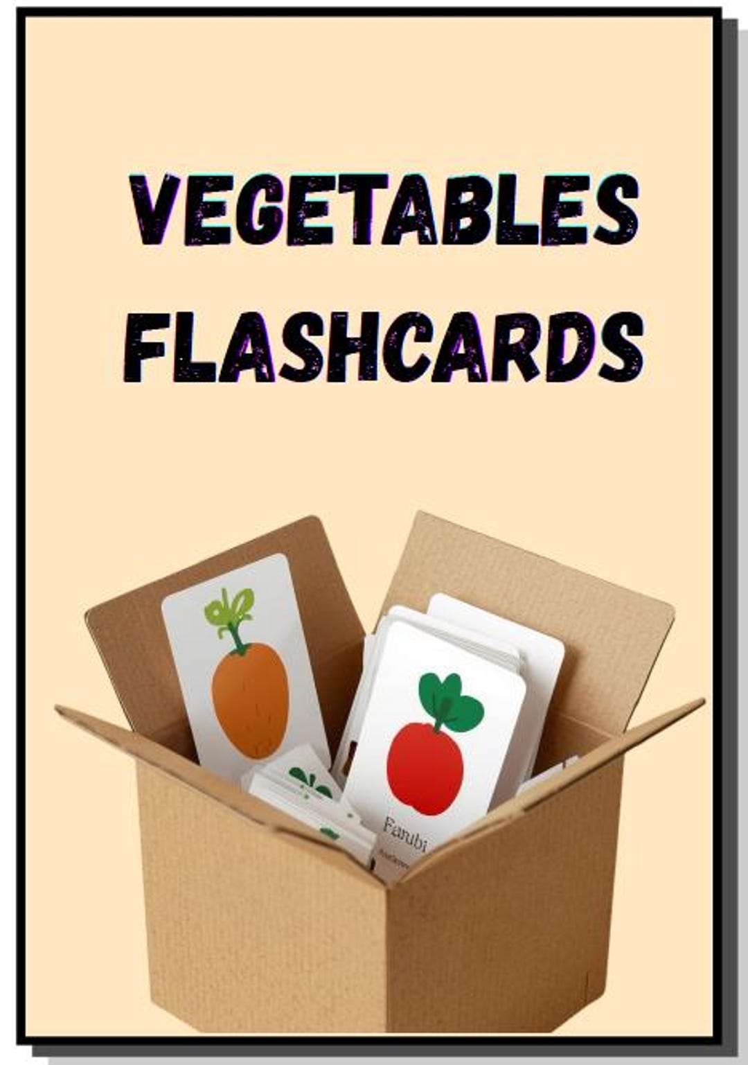Fruits, Vegetables and Alphabet With Things Flash Cards Bundle, Pdf ...