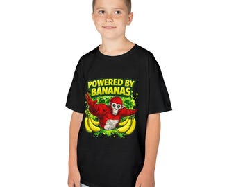 Powered By Bananas kid t-shirt | Gorilla Tag tee Shirt