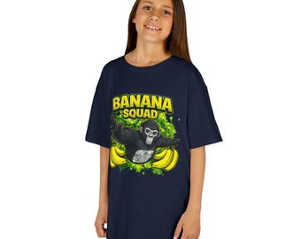 Banana Squad Gorilla Kids Tee | Banana Graphic Shirt