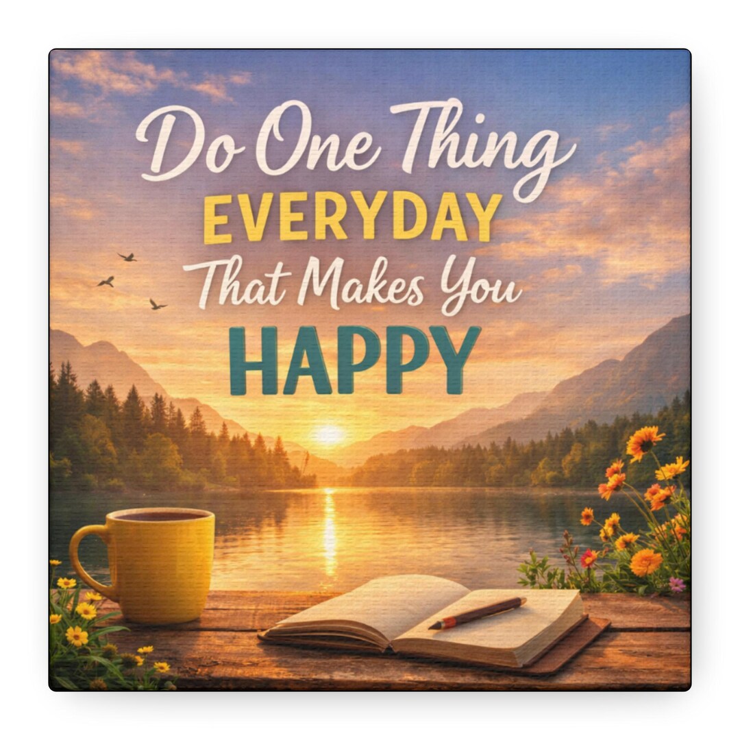 Do One Thing Everyday That Makes You Happy Canvas - Etsy