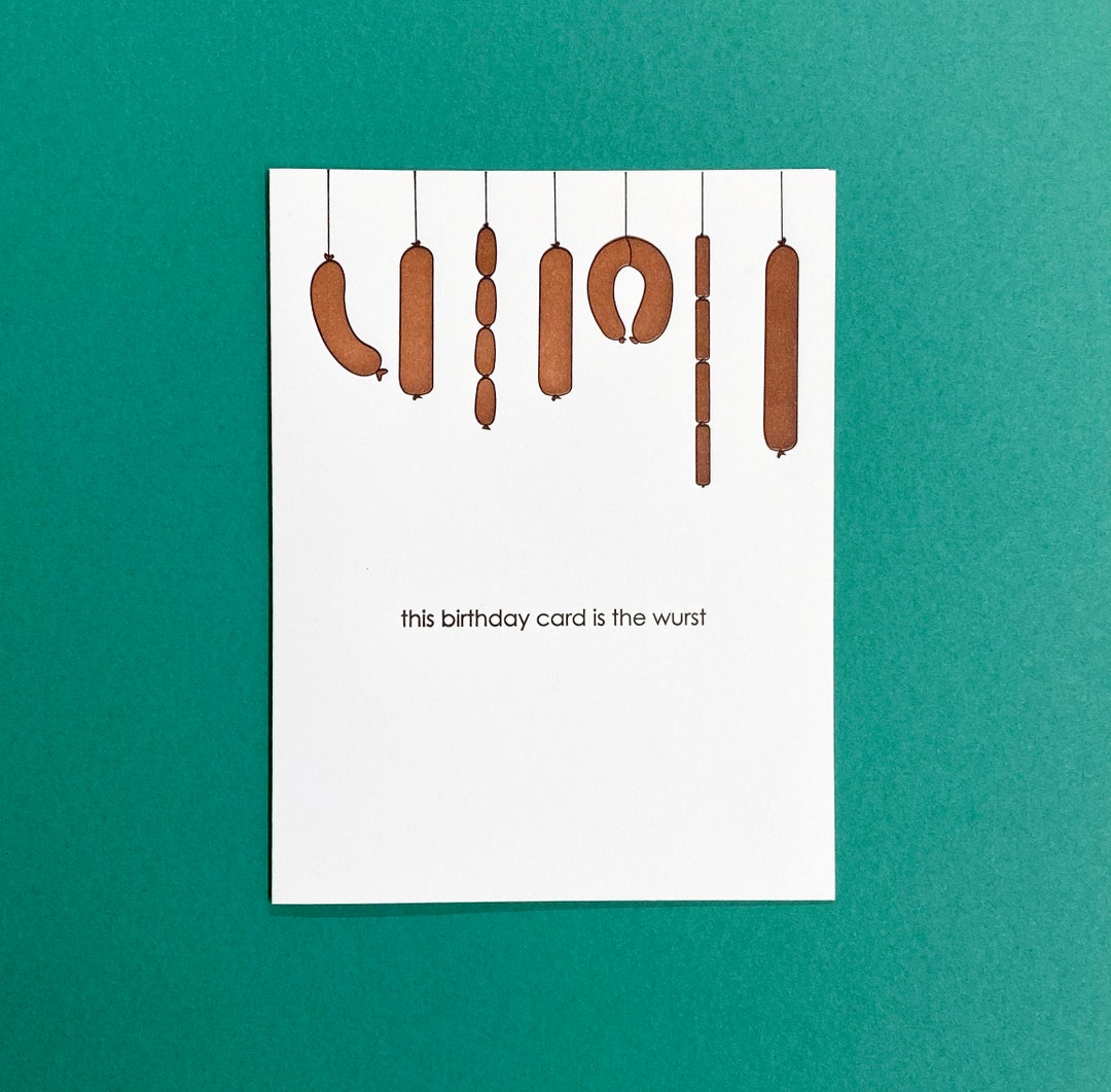 Wurst Birthday Card - Etsy