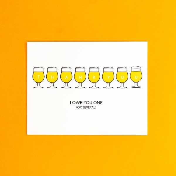 Beer Thank You card