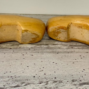 Vintage Dutch Wooden Clogs Hand Carved Painted Souvenir Shoes Holland Folk Art Decor