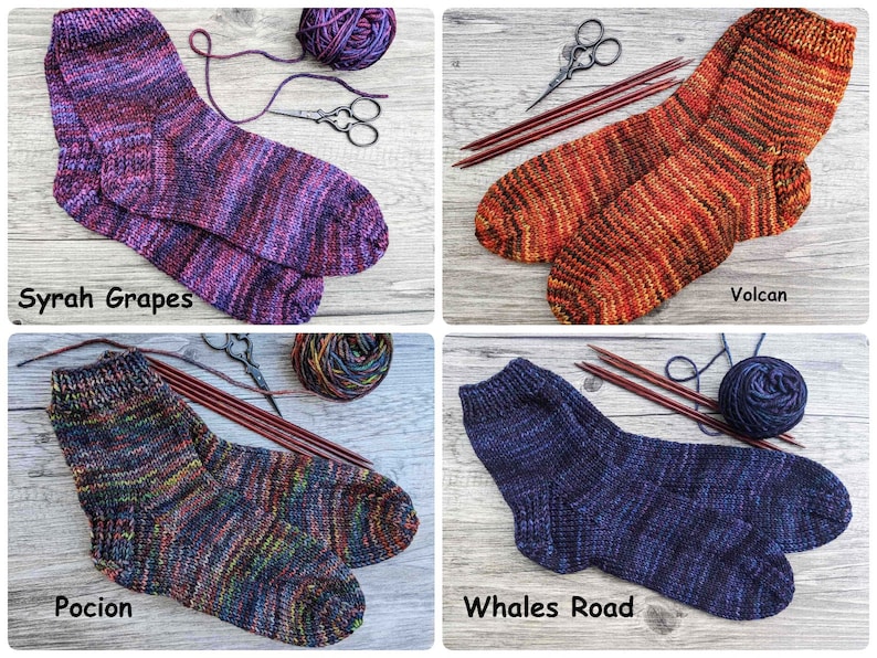 Hand Knitted Socks for Women with Seamless Toes Made with Sustainable Yarn, Warm House Socks, Chemo Socks, Bed Socks, Many Colors Available image 7