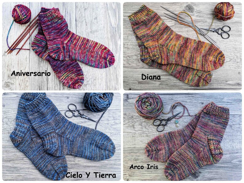 Hand Knitted Socks for Women with Seamless Toes Made with Sustainable Yarn, Warm House Socks, Chemo Socks, Bed Socks, Many Colors Available image 4