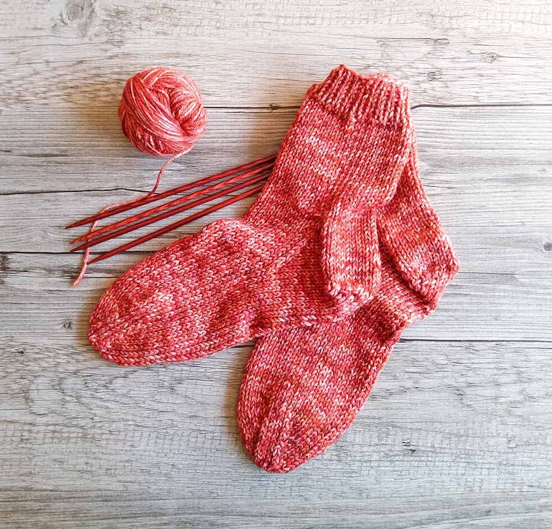 Hand Knitted Socks for Women with Seamless Toes in 11 Colors image 0