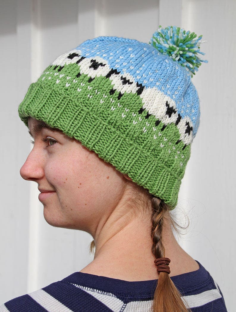 Hand Knitted Shetland Sheep Hat Handmade Adult Unisex Beanie Etsy