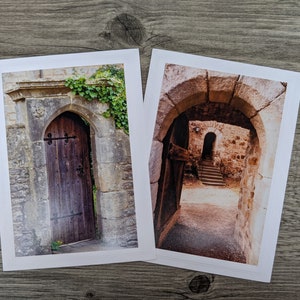 Medieval Church Door and Flowers Photo Greeting Card English Countryside in Norfolk Broads Weathered Wood Door Fine Art Photography image 9