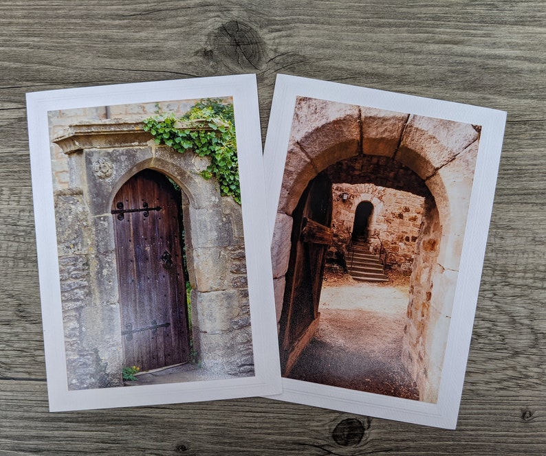 Medieval Church Door and Flowers Photo Greeting Card English Countryside in Norfolk Broads Weathered Wood Door Fine Art Photography image 9